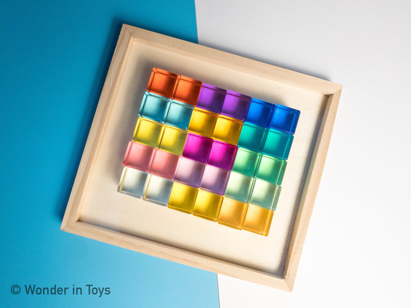 Lucent Pastel Light Rainbow Acrylic Cubes – Wonder in Toys & Urban Littles