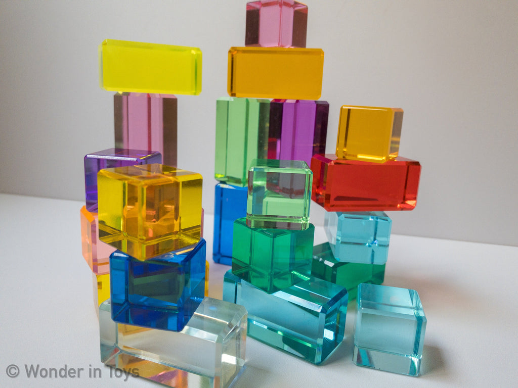 Rainbow Translucent Acrylic Rectangular Prism Cuboid Blocks – Wonder in  Toys & Urban Littles